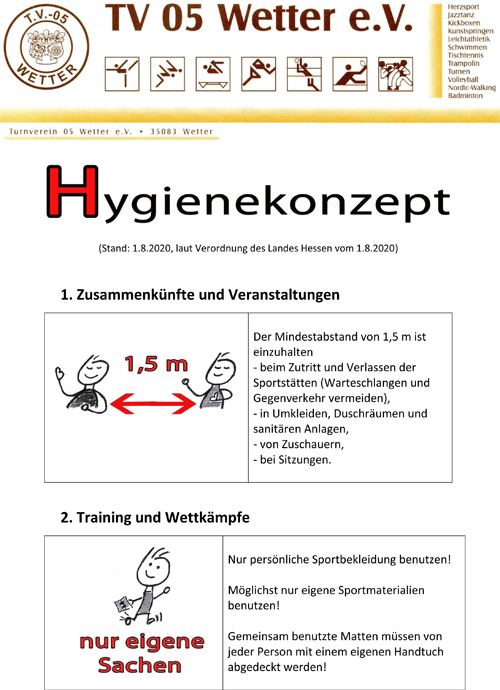 Hygienekonzept S1
